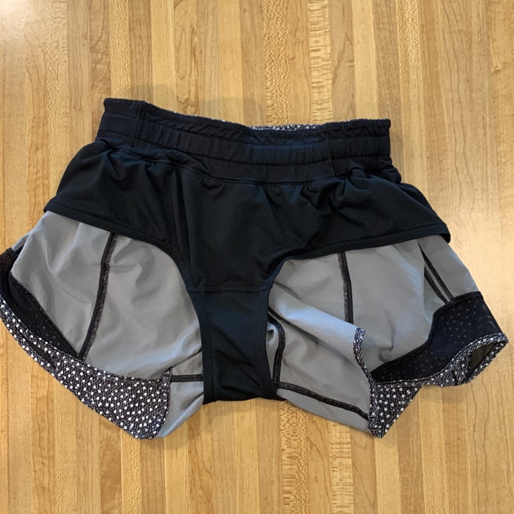 lululemon athletica Black and White Polka Dot Running Shorts - Picture 10 of 13